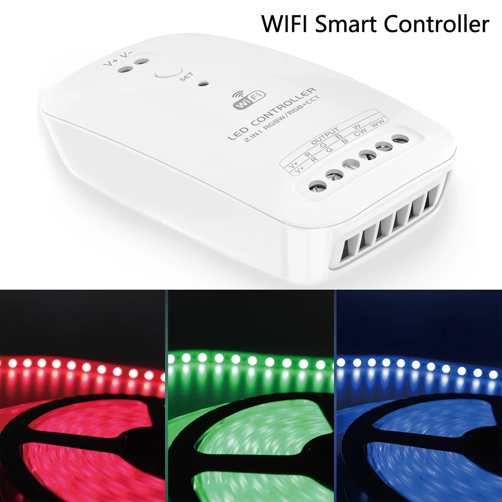 RGBW + CCT светодиодный контроллер Wi Fi DC9V 24V Беспроводной дистанционный выключатель