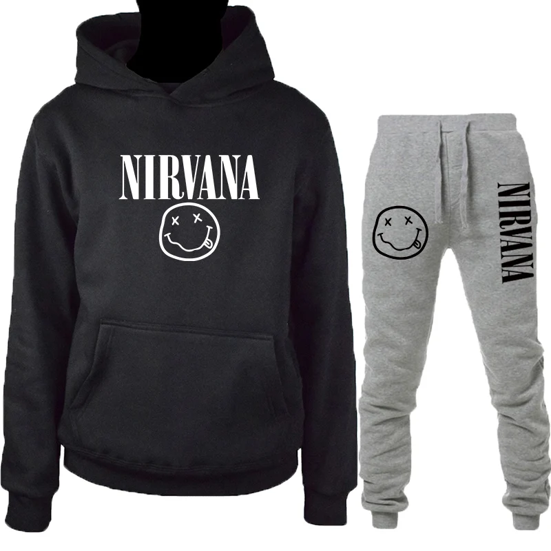 Модный мужской теплый свитер с капюшоном Nirvana 100% хлопок удобный в носке ваш