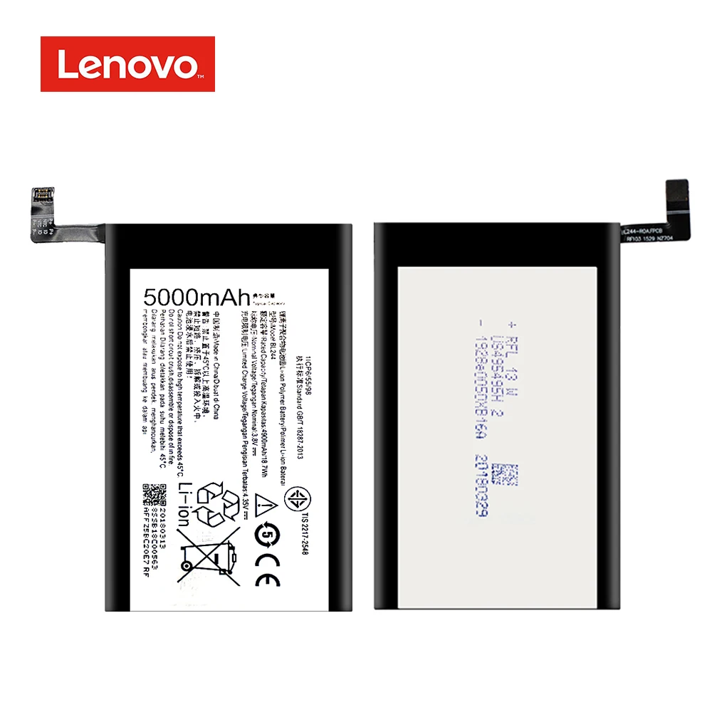 BL244 Аккумулятор для lenovo Vibe P1A42 P1C58 P1C72 P1 литий-ионная аккумуляторная мобильная телефонная батарея Akku 5000 мАч+ Бесплатные инструменты