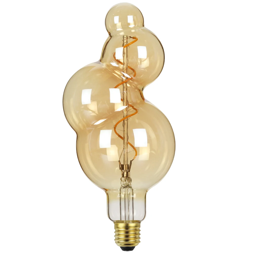 

TIANFAN Edison Bulbs Vintage Light Bulb Bubble Led Bulb Spiral Filament 4W 220/240V E27 Decorative Light Bulb