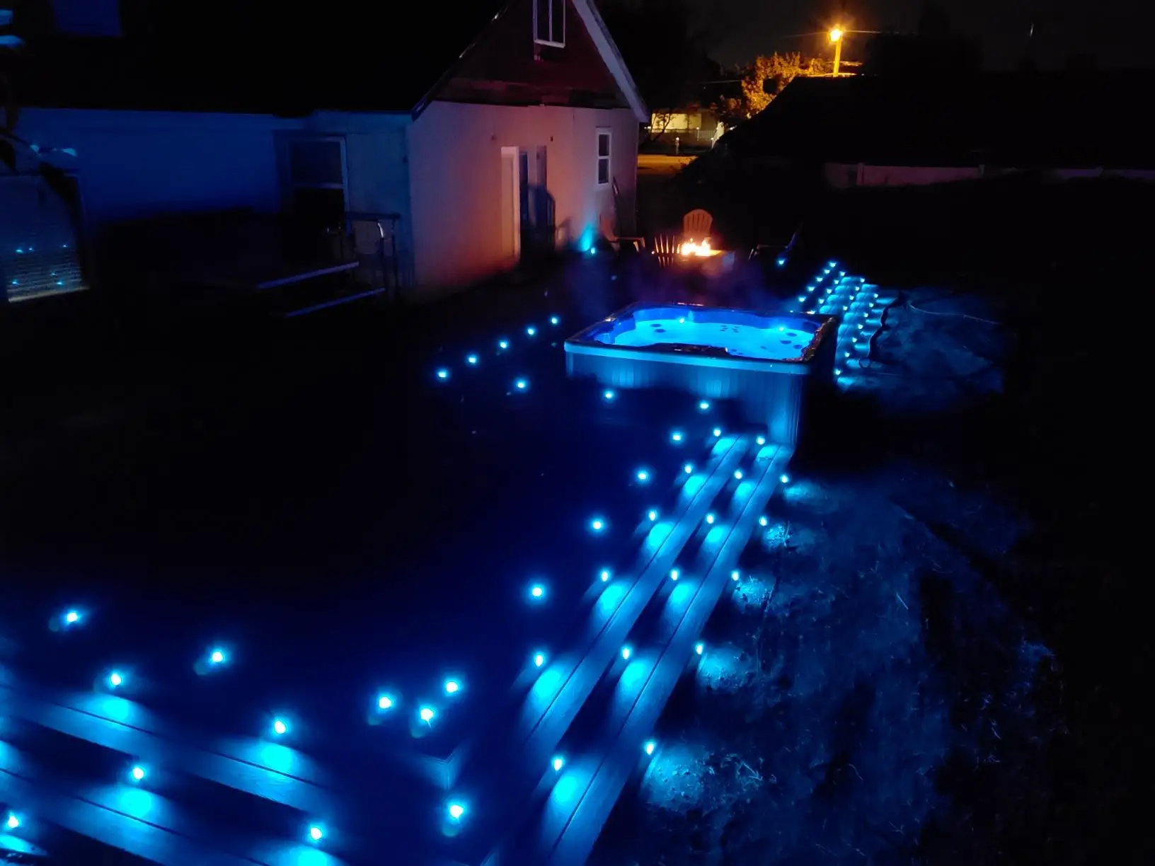 10 шт./лот Смарт WI-FI 47 мм 12 V RGB Водонепроницаемый двор терраса светодиодный палуба, тетива лестницы софит шаг огни для телефонов APP Alexa Google Home