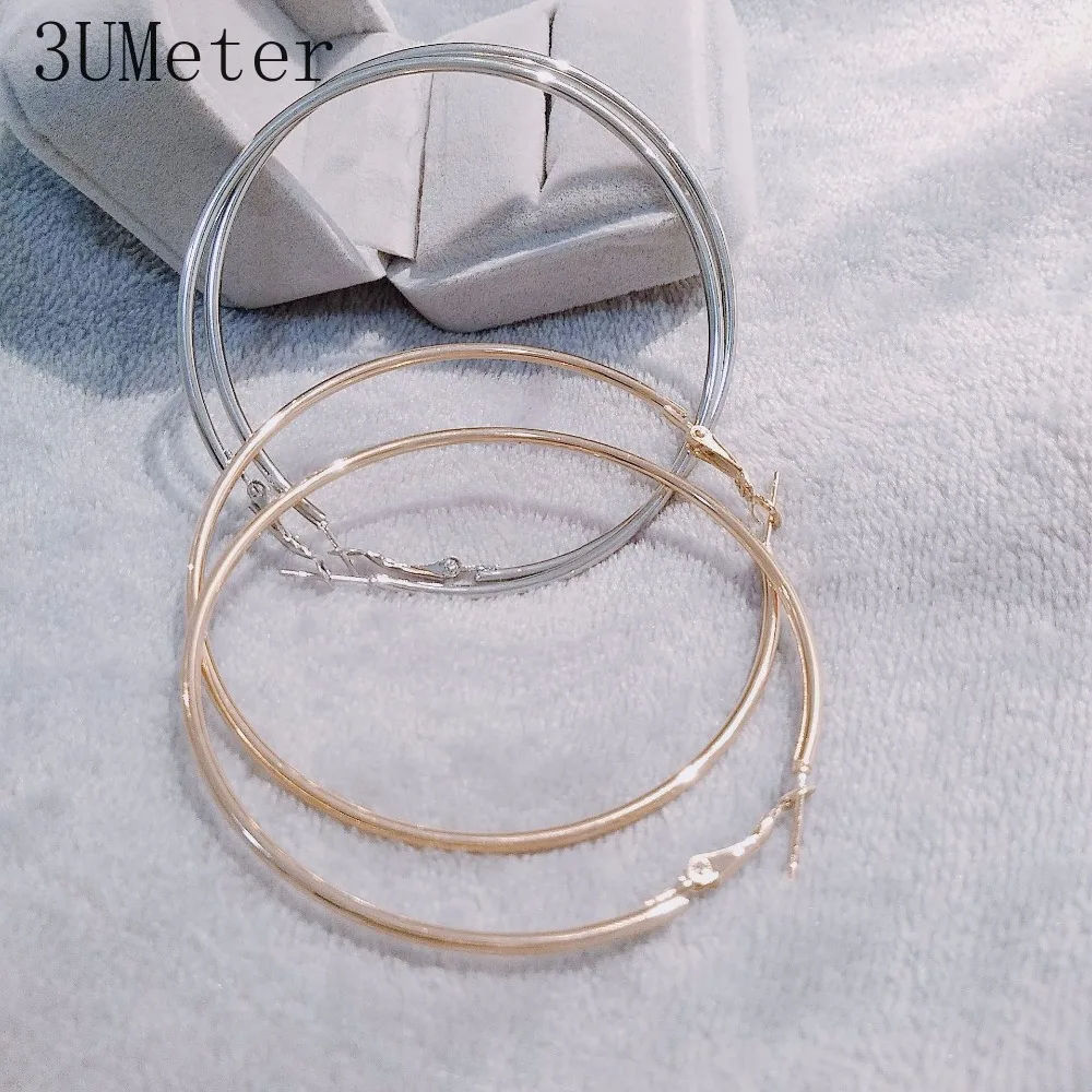 3UMeter Мода большие серьги круглые гладкие баскетбол Brincos брендовые туфли лодочки