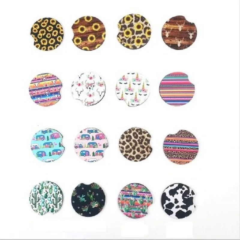 100 Pcs неопрен подсолнечника автомобиль подставка из воловьей кожи Подставка под