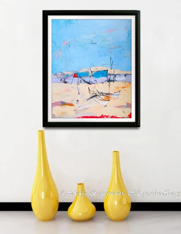 Бесплатная доставка 100% ручная роспись холст настенное Искусство Абстрактный