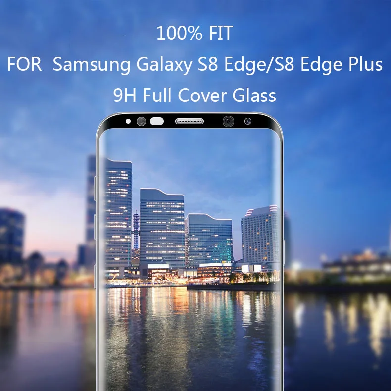 

100 шт., закаленное стекло для Samsung Galaxy S8 Edge/S8 Edge Plus 9H