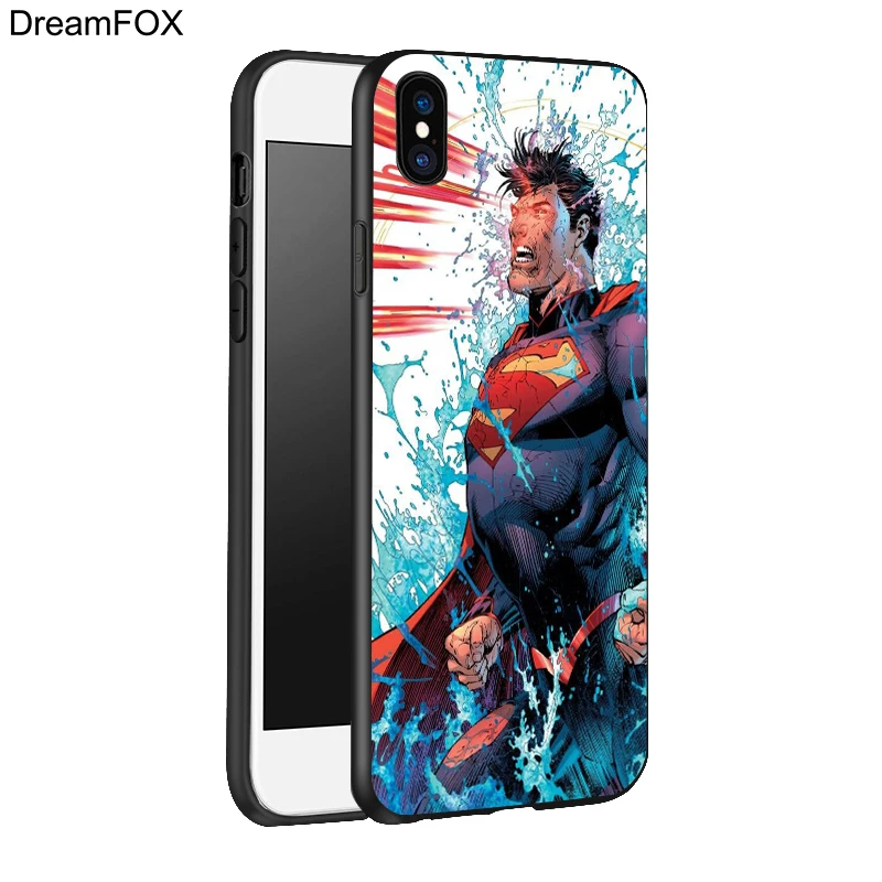DREAMFOX L353 Супермен черный мягкий Уретановый Термопластик (tpu) силиконовый чехол для