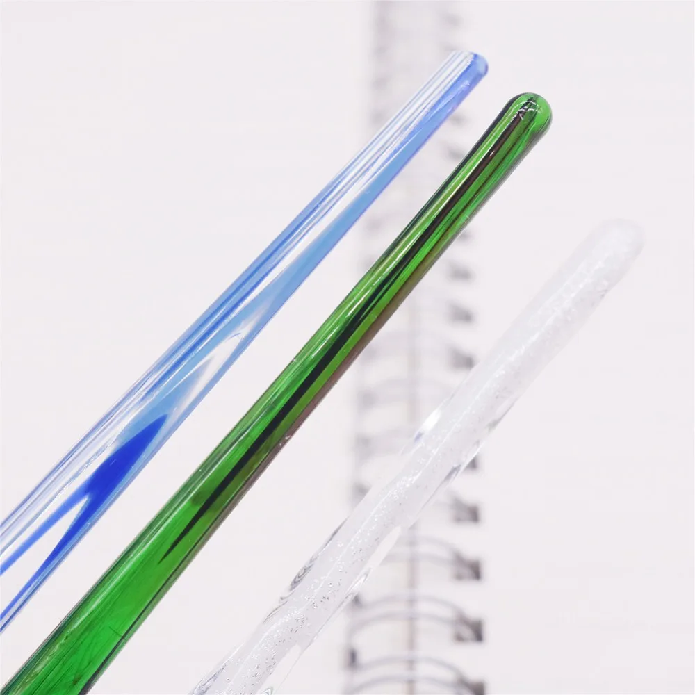 10 шт. стеклянная перьевая ручка для подписи перьевая ручка авторучка Хрустальный Знак Dip поставка коллекции бизнес офисы школьные канцелярские принадлежности