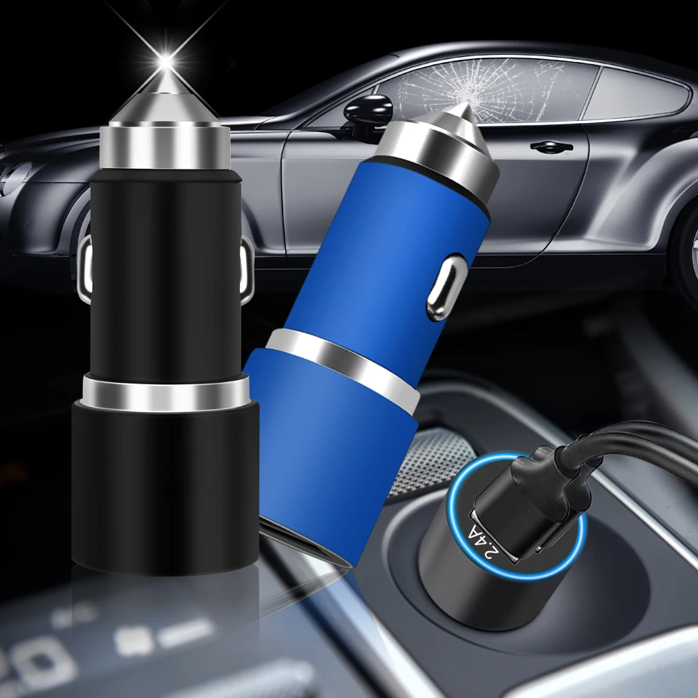 Автомобильное зарядное устройство с Micro USB спиральным кабелем для мобильных