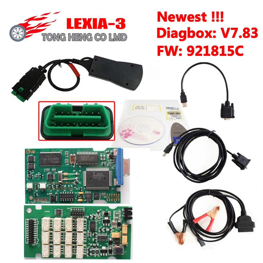 Лучший lexia 3 новые diagbox 7 83 Lexia3 V48/V25 для Citr oen Pe U PP2000 Lexia диагностический сканер