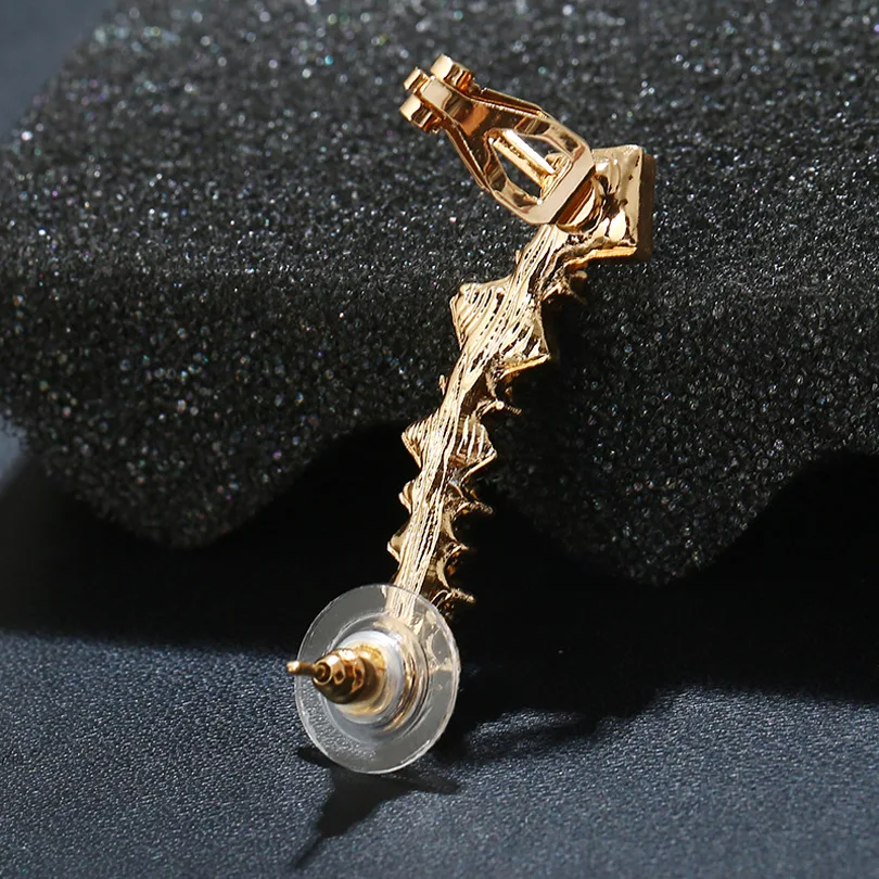 Американские ювелирные квадратный oorbellen Серьги Кристалл уха клип манжеты Boucles