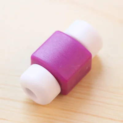 purple Милый кабель, защита для наушников для iPhone, Sansung, huawei, Xiaomi, USB, цветное зарядное устройство, кабель для наушников, защитная крышка - Цвет: purple