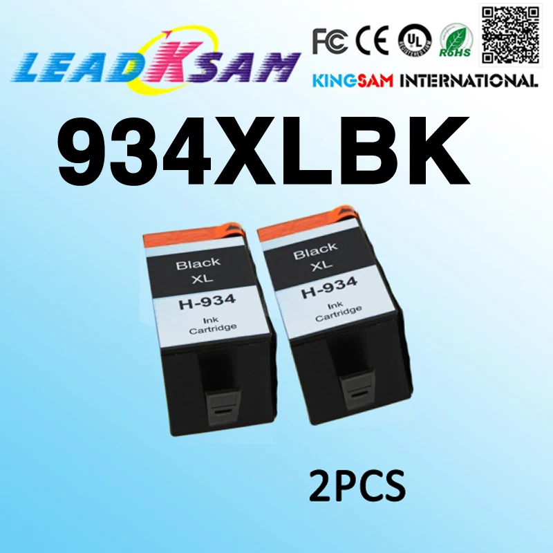 Картридж с черными чернилами 934 дюйма 2 шт. совместим hp934 934XL Officejet Pro 6830 6230 6815 6812