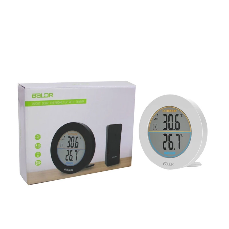 

Table Wireless Thermometer LCD Display Indoor Outdoor Sensor Temperature Sensor