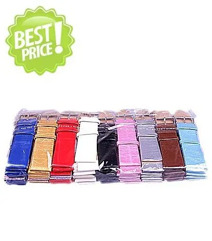 

Wholesale Lots 36pcs 22mm leather Imitation Watch Bands 9colors available