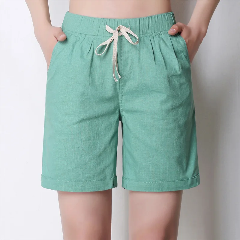 Женские весенние технические однотонные прямые штаны до колен со средней