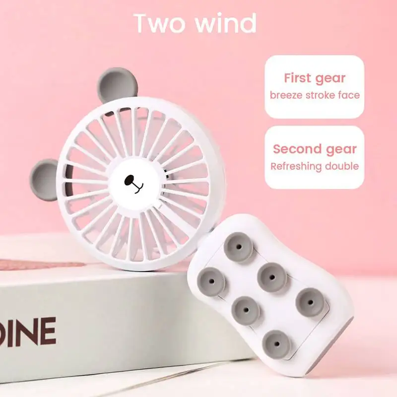 Portable Usb Mini Fan Adsorb Mobile Phone Electronic Gadgets Night Light Handheld Accessories 2 Winds Adjustable |