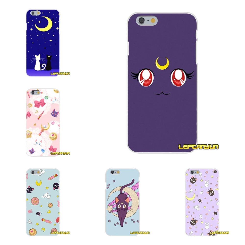 Аниме Сейлор Мун lune cat Тонкий силиконовый чехол для телефона Motorola Moto G LG Spirit G2 G3