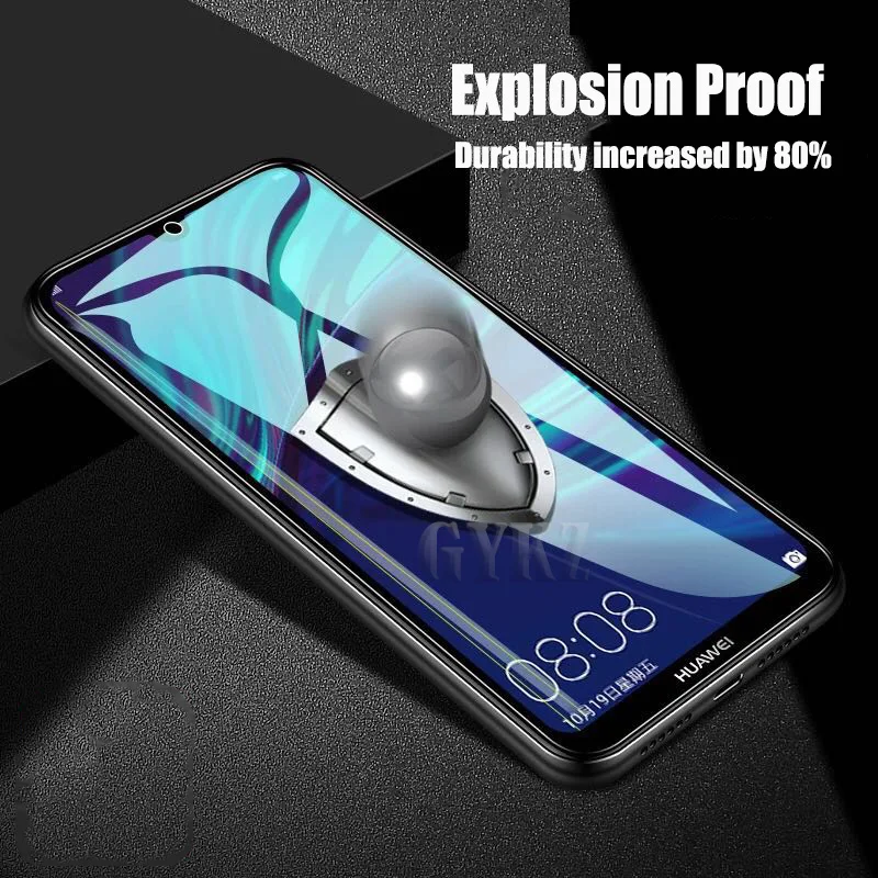 Полноэкранное закаленное стекло для HUAWEI PSMART 2019 защитное с защитой от Blu-ray P SMART Plus