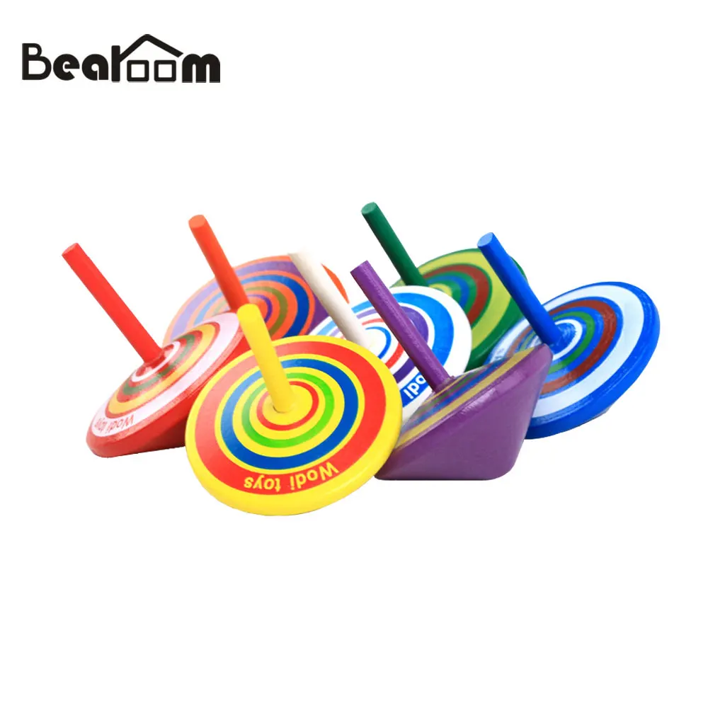 Bearoom Веселая игрушка Новинка Классическая игра для детей деревянный волчок