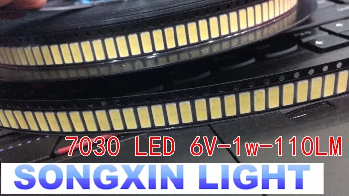 500 шт для LG Innotek LED smd 7030 led холодный белый 100 110lm подсветка 1W 6V ТВ применение|1w tv led|white