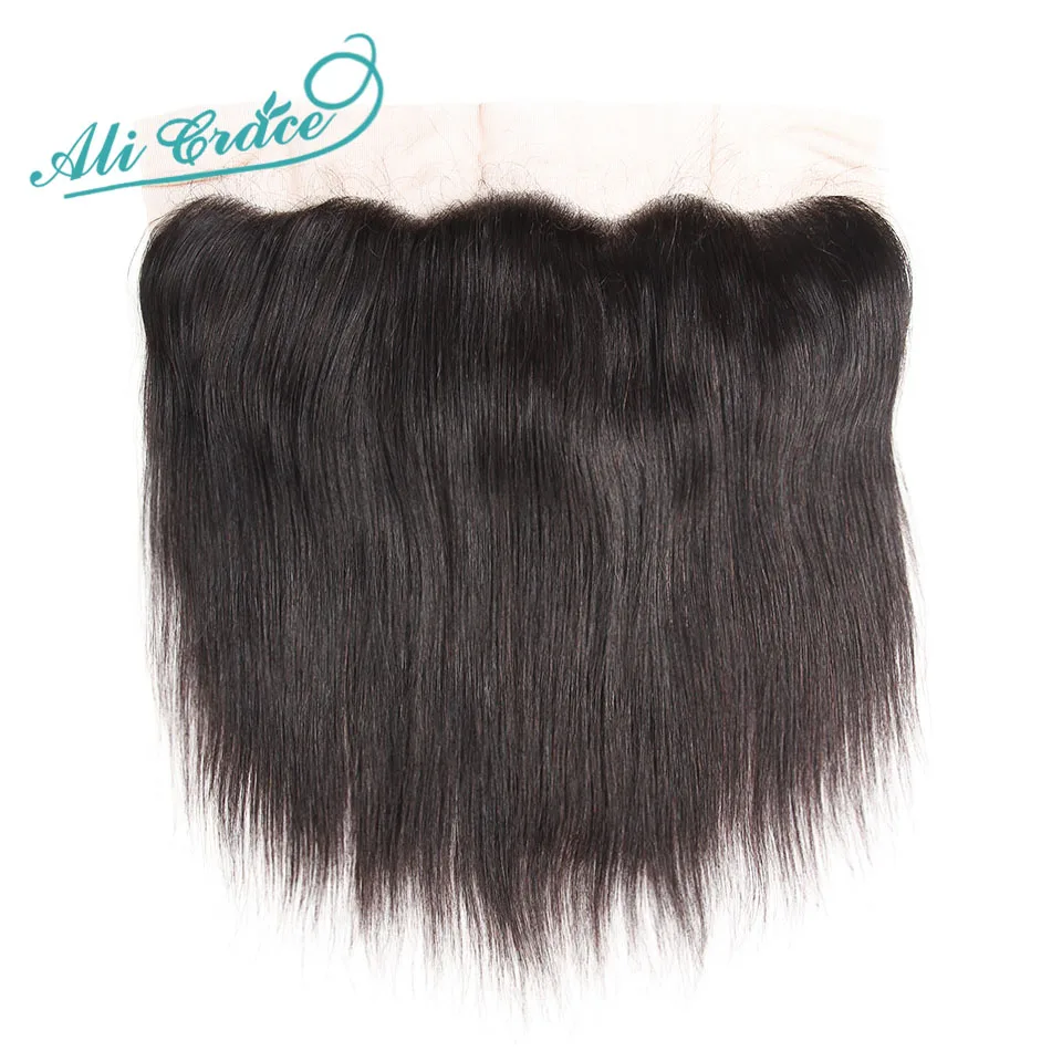 ALI GRACE волосы индийские прямые кружевные фронтальные 100% Remy 13*4 свободная и средняя