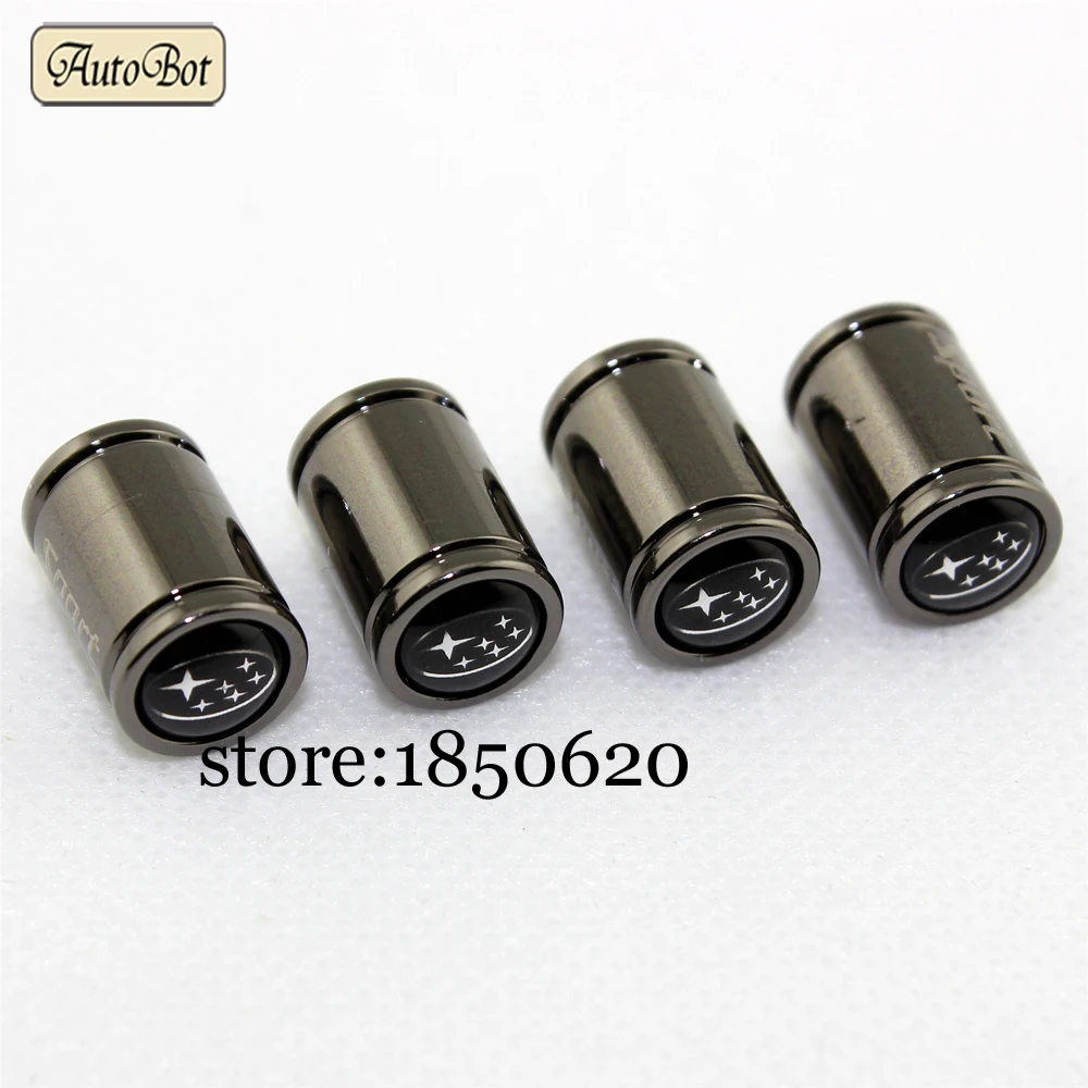 Car Sport Wheel Tire Tyre Valve Stem Caps Cover Metal Air Cap Accessories For Subaru Forester XV Outback Impreza Legacy BRZ WRX |