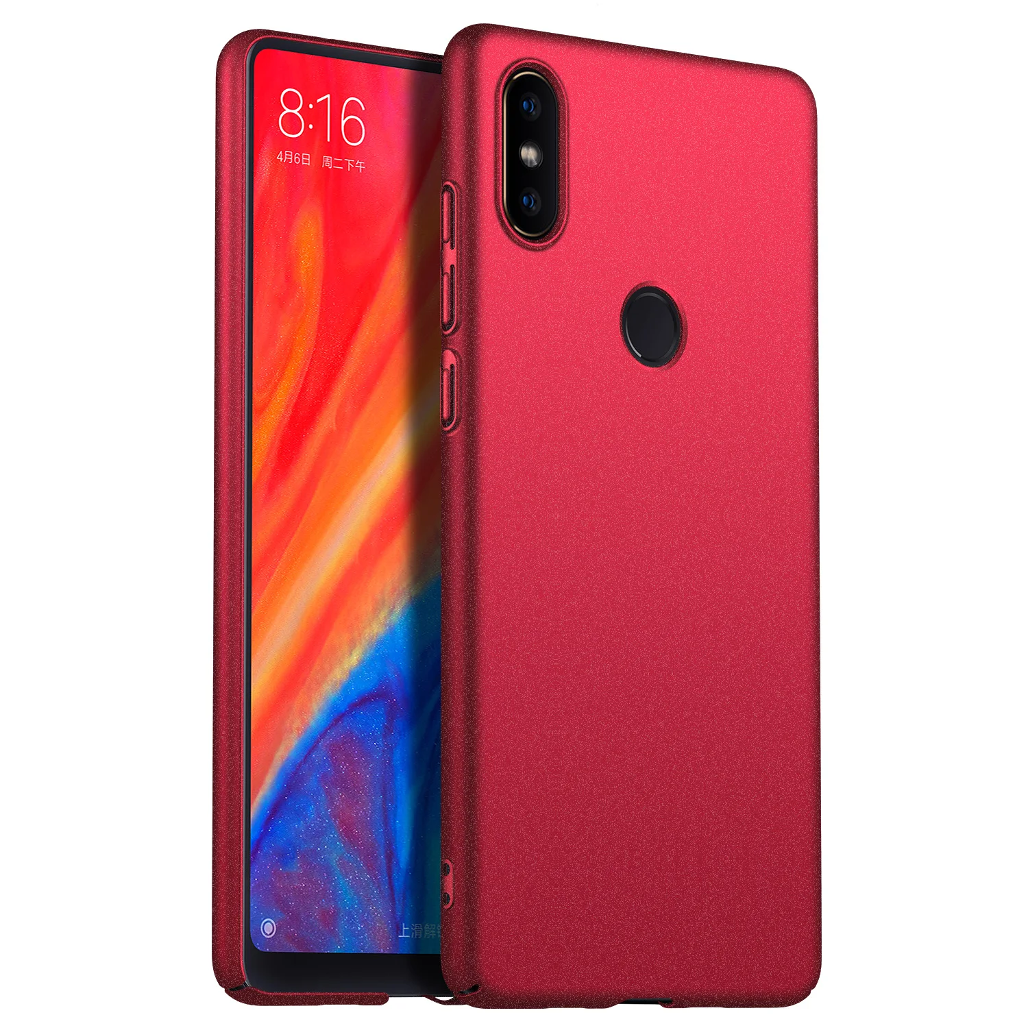 Scrub Red Чехол для Xiaomi Mix 2 s/Mix 2/Max 3, ультратонкий минималистичный тонкий защитный чехол для телефона задняя крышка для XiaoMi Mix 2S - Цвет: Scrub Red