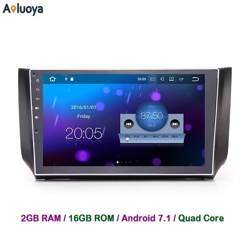 Aoluoya 2G RAM 4 ядра Android 7 1 2 din автомобильный DVD gps для Nissan Sylphy 2013 2014 2015 2016 Радио головного