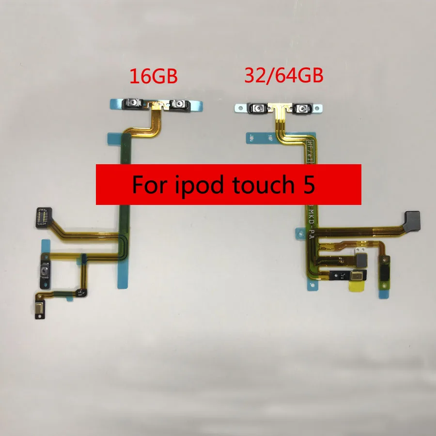 Для iPod Touch 5 й выключатель питания Кнопка ВКЛ/ВЫКЛ + громкости гибкий кабель