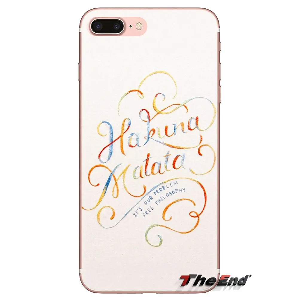 Hakuna Matata мягкие прозрачные чехлы для Samsung Galaxy S3 S4 S5 Mini S6 S7 Edge S8 S9 S10 Plus Note 3 4 5 8 9 |