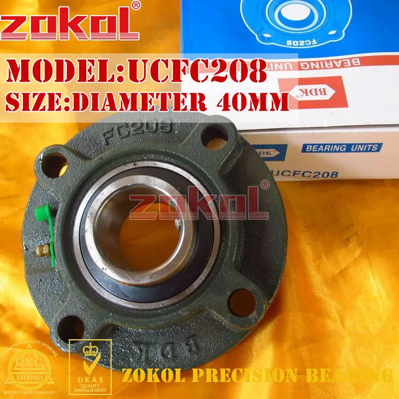 Фланцевые подшипники для картриджей подшипник ZOKOL UCFC208 TY90508Y шарикоподшипник