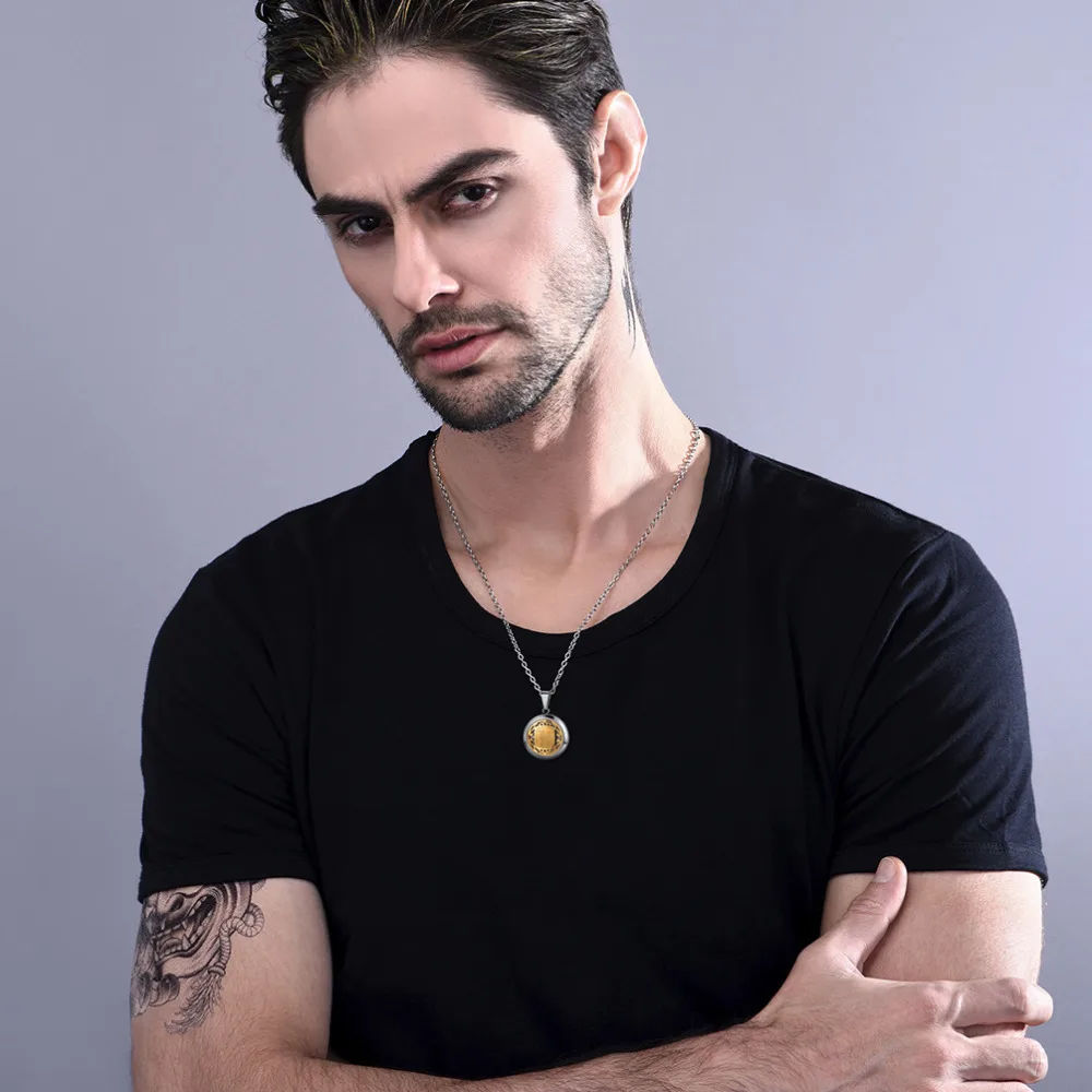 PROSTEEL Aries Zodiac Sign Necklaces &amp Pendants Round Gold Color Constellations DIY Jewelry Men/Women Birthday Gift PSP3280GJ | Украшения