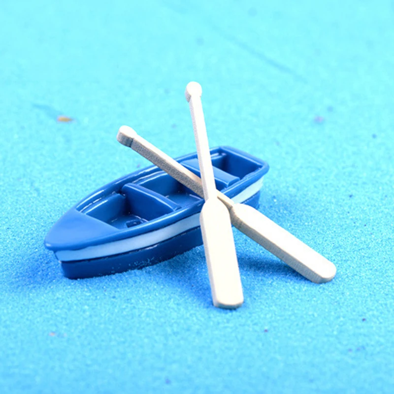 10sets Cute Craft Boats with Paddle Home Decor Figurines Toys Eco bottle/Miniatures Micro Garden Beach DIY Accessories Ornaments | Дом и сад