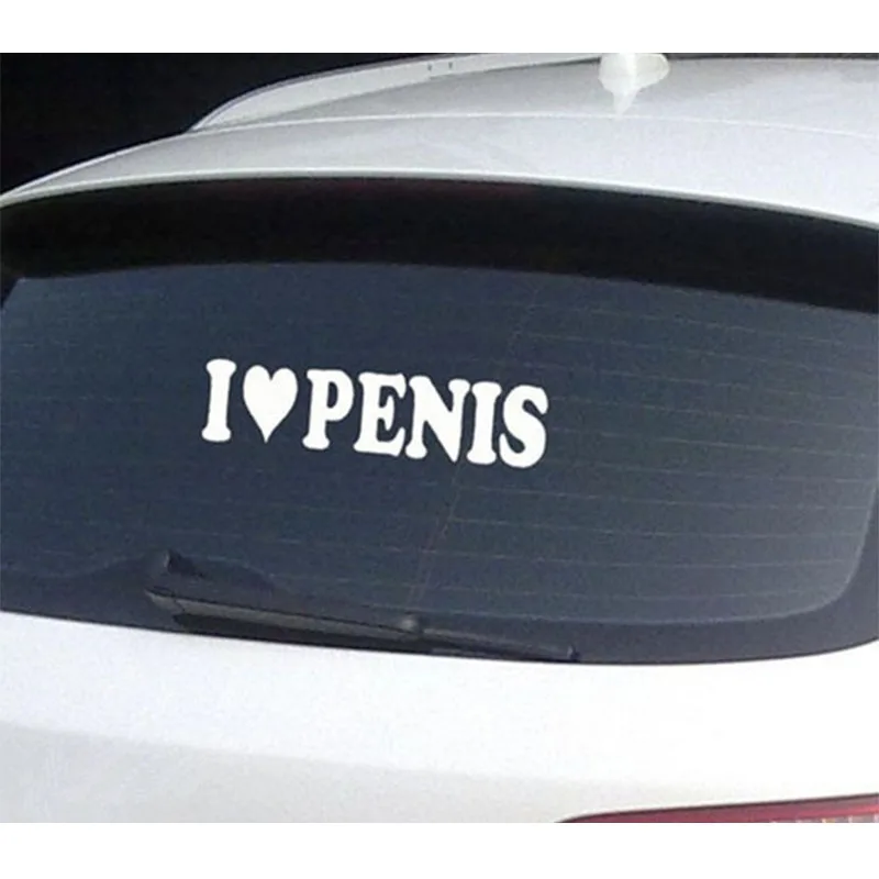 Забавная наклейка для автомобиля с надписью I LOVE PNIS подарок Виниловая на окно|car