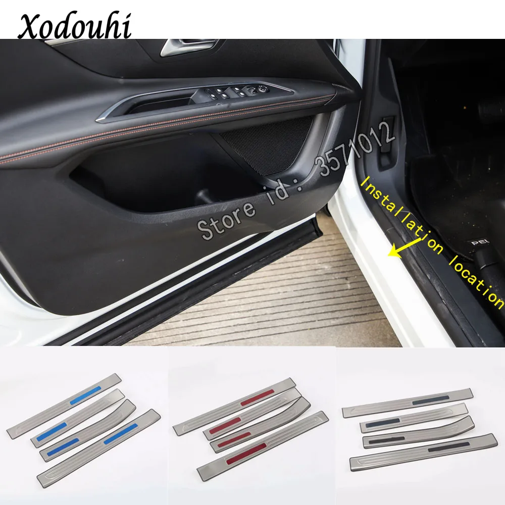 Для Peugeot 3008 GT 3008GT 2016 2017 2018 2019 2020 автомобиль из нержавеющей стали педаль порога