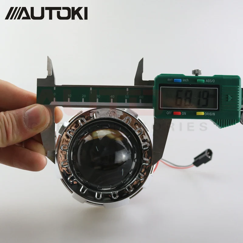 Autoki 2 шт./лот Autoki LHD/RHD 2,0 дюймов мини биксеноновые линзы проектора+ кожух использования H1 ксеноновая лампа для автомобильных фар H1 H4 H7