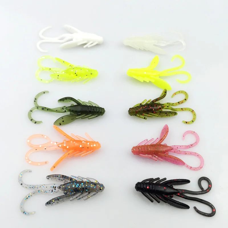 20pc/lot 10 Colors fishing lure soft 37mm 0.8g grub artificial Trout crankbait Panfish Crappie Bream bait 170 | Спорт и развлечения