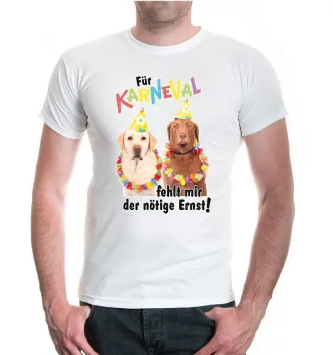 Herren унисекс футболки меховой Karneval fehlt mir der notige Ernst Hunde фашинг весело короткий рукав