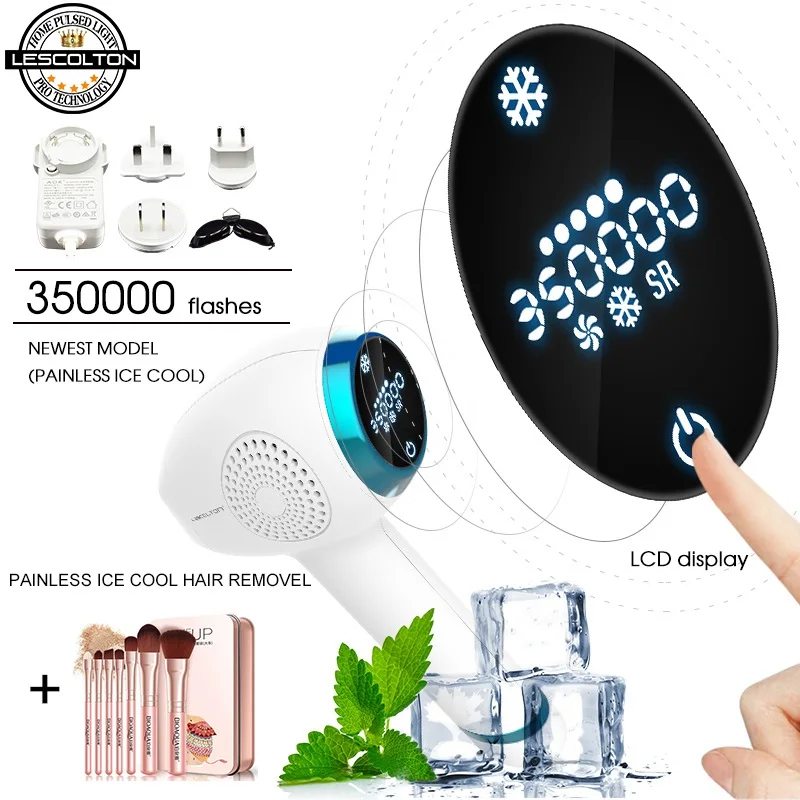 Lescolton T012C 4в1 ICECOOL IPL устройство для удаления волос перманентное Удаление волос IPL лазерный эпилятор машина для удаления волос для взрослых - Цвет: T011C with gift 4
