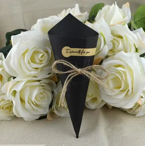 100 шт. бумага для заметок конусная винтажная крафт оберточная подарков