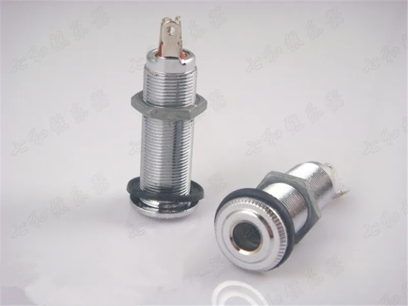 10 шт. хромированный цилиндр с резьбой для басов гнездо гитары 1/4 дюйма 6 35 мм|output