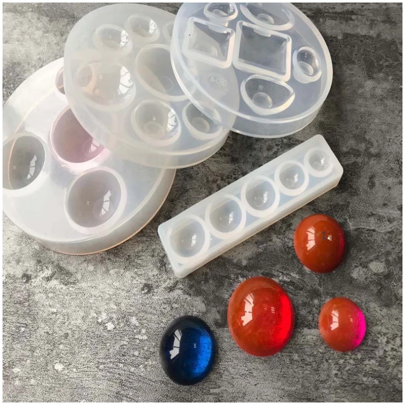 

Crystal Glue Round Cabochon Moulds Silicone Mould Handmake Dome Craft DIYJewelry Tool