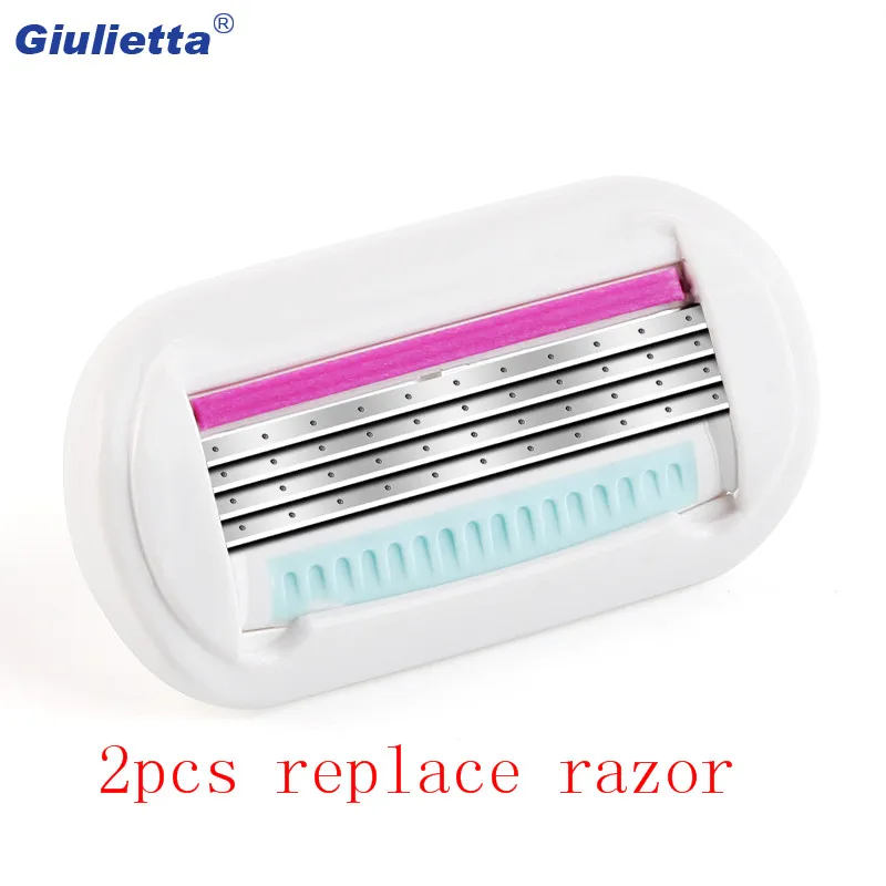 Бритва для женщин Giulietta Safety Beauty 2 шт./компл. Сменная головка (4 слойное лезвие)