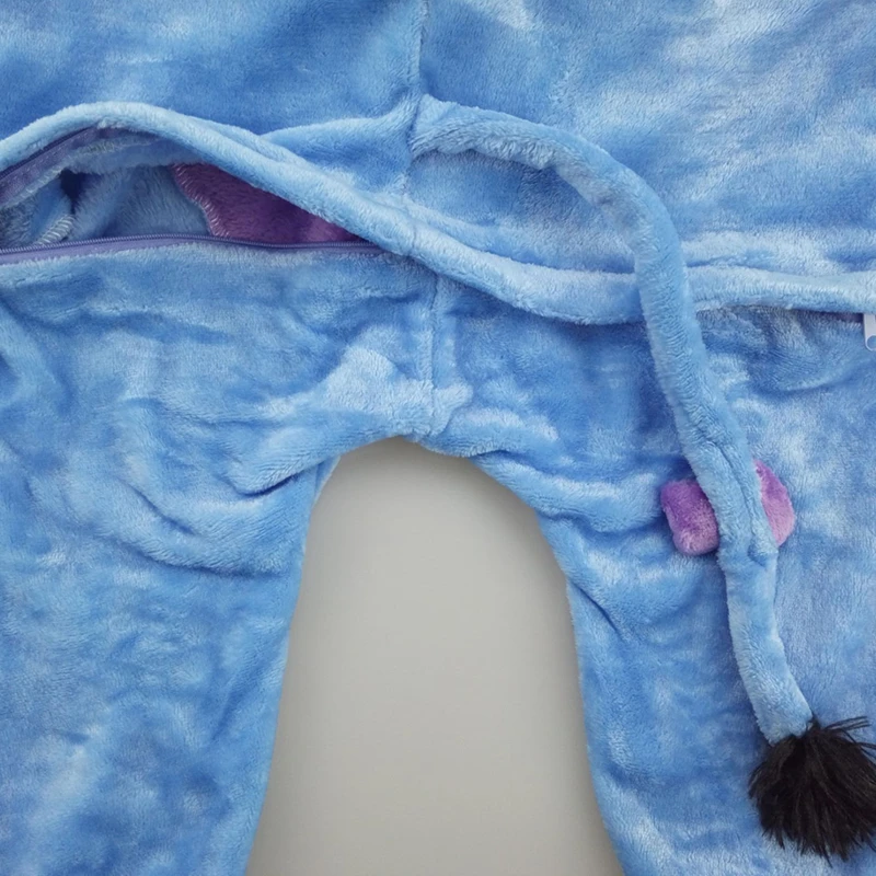 2019 милый голубой Ослик с мультяшными животными осенне зимняя Фланелевая Пижама