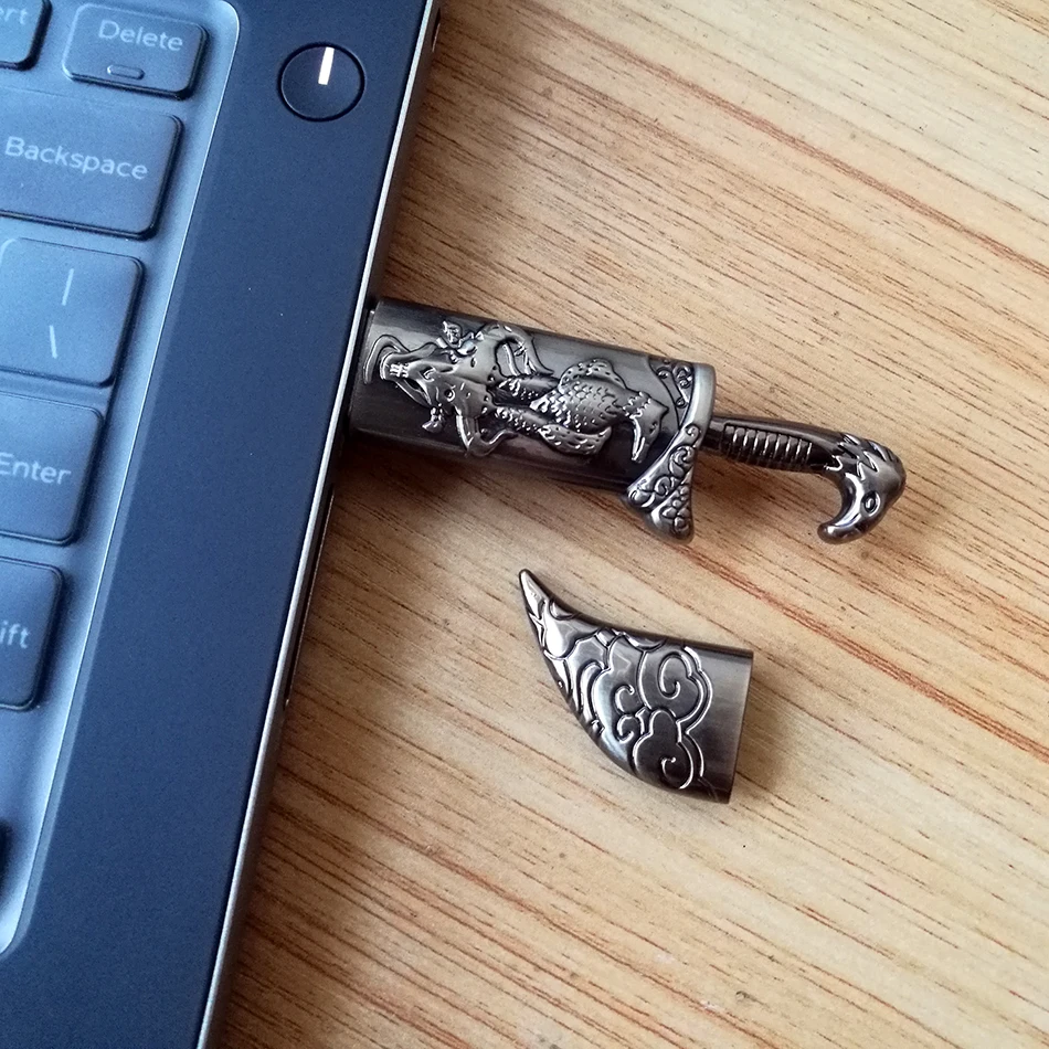Металлическая ретро-модель ножа USB флеш-карта памяти флеш-накопитель 8 ГБ 16 32 64 2 0