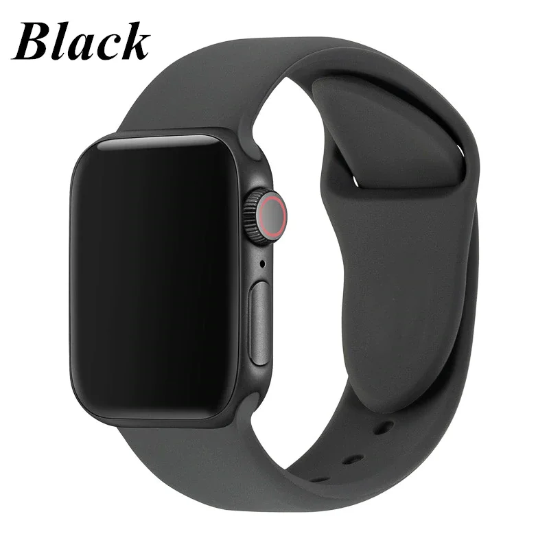 discount Ремешок для Apple Watch Series 4 3 2 38 мм 42 мм мягкий силиконовый дышащий сменный ремешок для спортивных часов для iwatch 40 мм 44 мм - Цвет ремешка: discount
