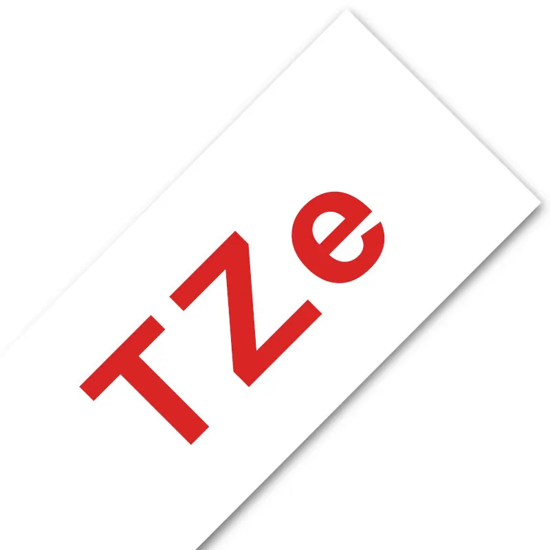 red on white TZe231 стандартная ламинированная пленка 12 мм x 8 м Совместимость для Brother P-touch TZe ленты черный на белом принтере ленты TZe-231 производитель этикеток - Цвет: red on white