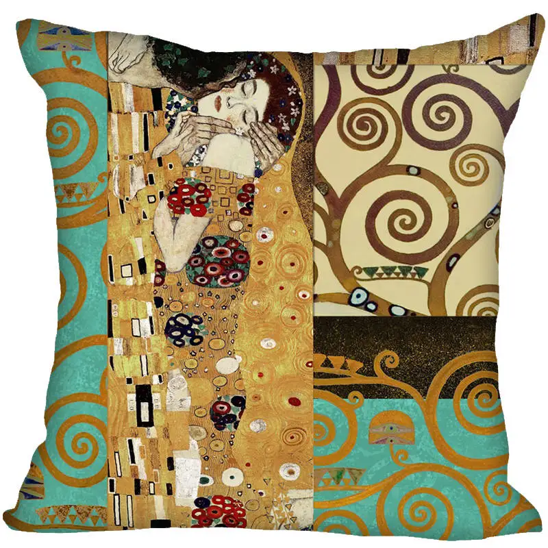 Новое поступление квадратная подушка Gustav Klimt чехол на молнии индивидуальная
