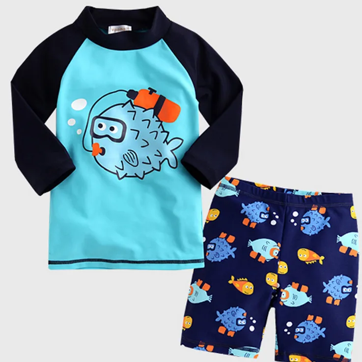 Детский купальный костюм Раздельный из двух предметов для мальчиков 2019 | Спорт и