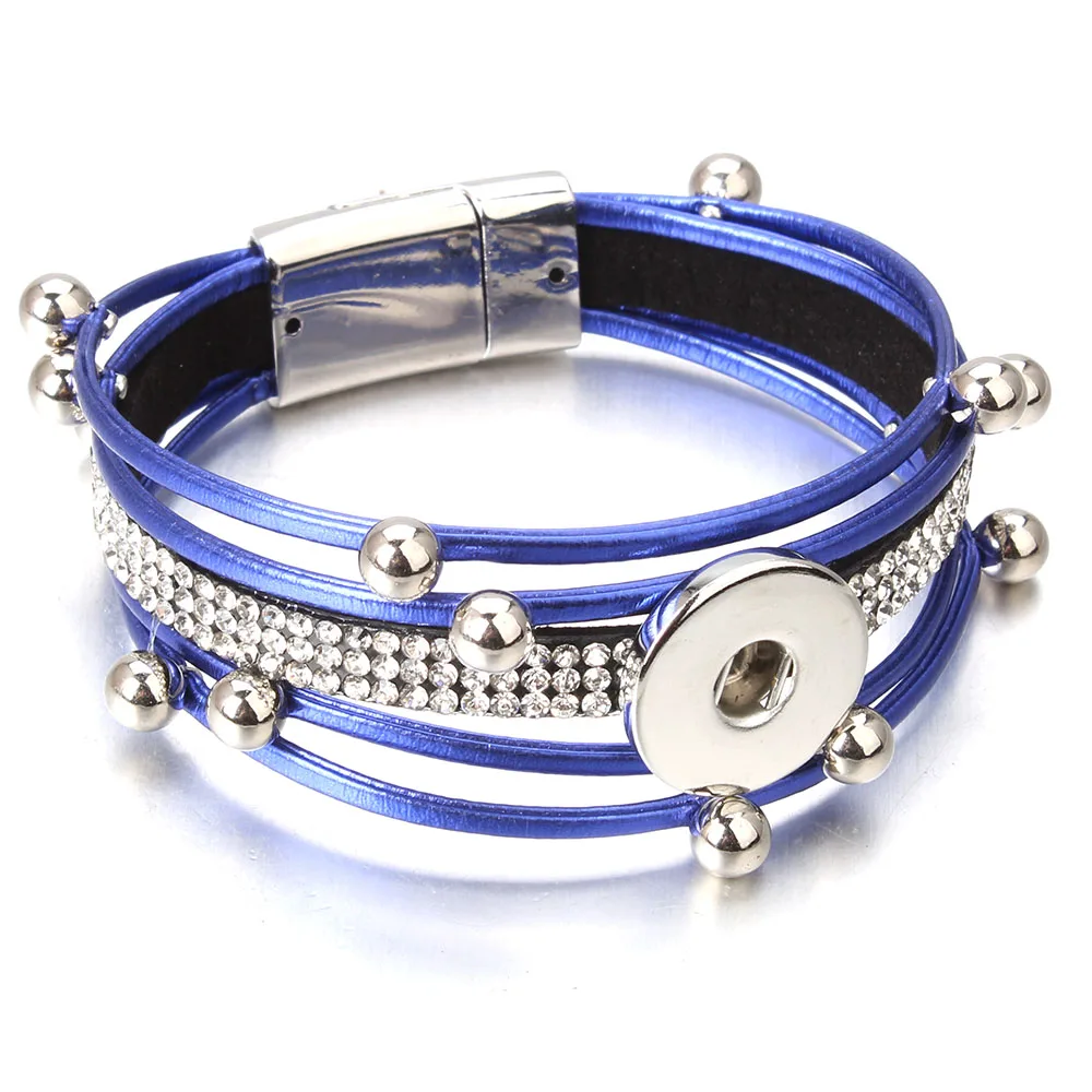 10 шт./лот застежка Кнопка ювелирные изделия из кожи 18 мм браслет в стиле панк